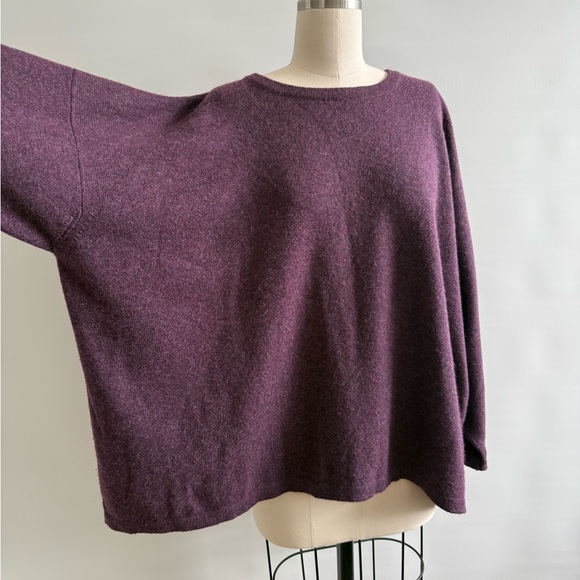 ESKANDAR 100% Cashmere Sweater OS Purple - Picture 3 of 10